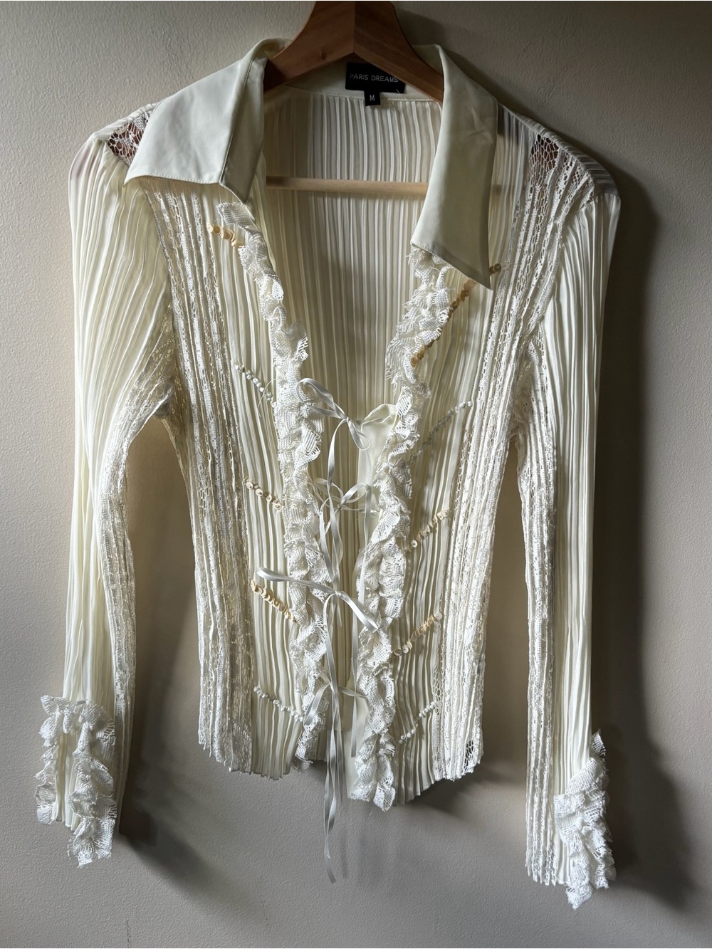 Paris Dreams Lace and Ruffled Blouse